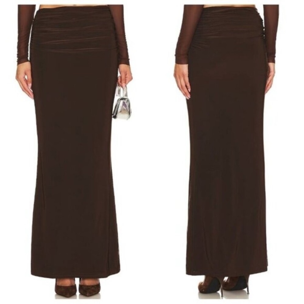 Lovers + Friends Chocolate Brown Maxi Skirt - X Anna Dujakovi Fio Maxi Skirt
